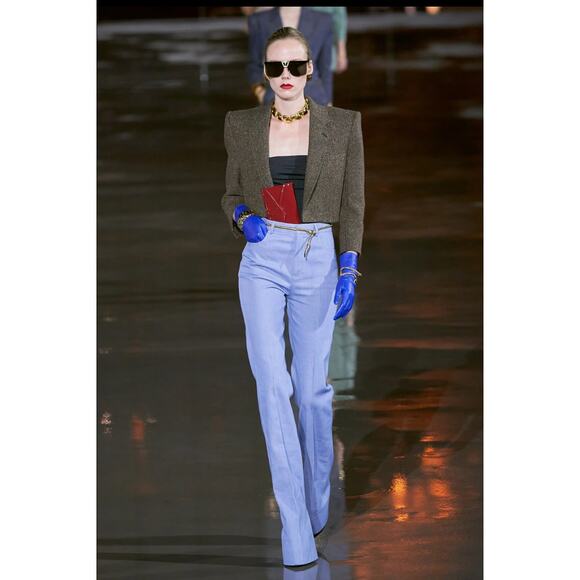 Saint Laurent Denim - Women's Saint Laurent Paris Season 2022 High Rise Wide Leg Jeans size FR42